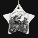 Classic Illustration Animals Painting a Picture Christmas Tree Ornament