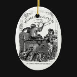 Classic Illustration Animals Painting a Picture Christmas Tree Ornaments