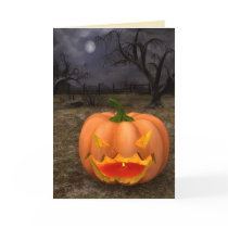 Classic Jack-O-Lantern Halloween Card