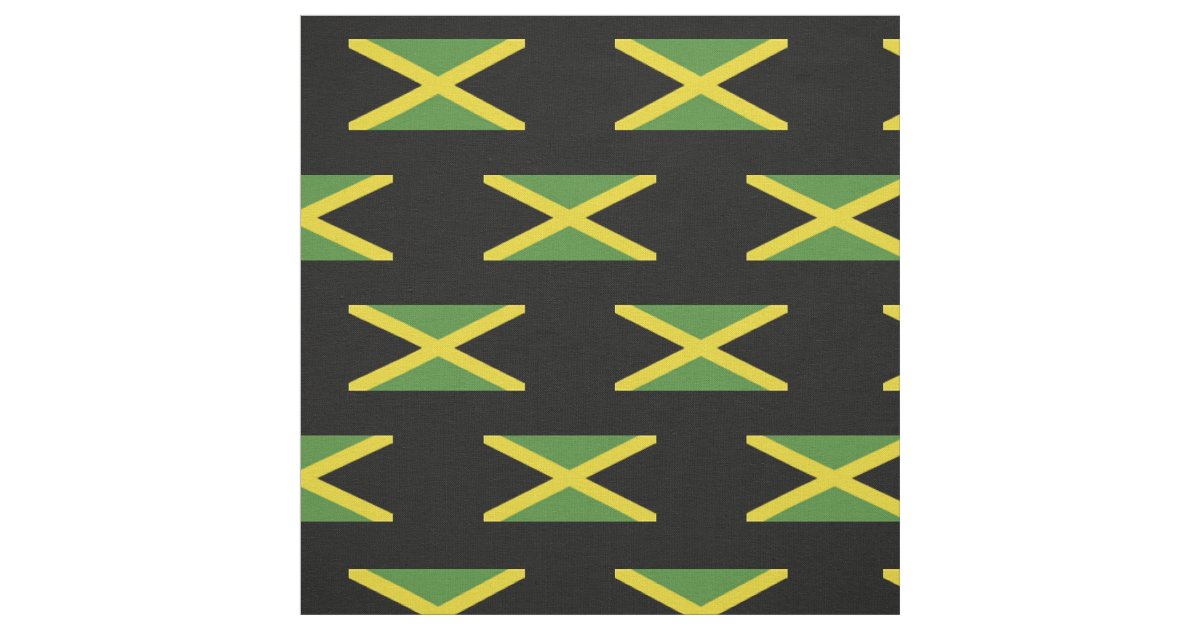 Classic Jamaican Flag Fabric Zazzle