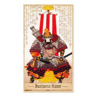 Classic japanese legendary samurai warrior art business card templates