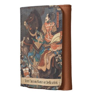 Classic japanese legendary samurai warrior art wallet