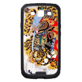 Classic japanese samurai warrior tiger fight samsung galaxy s3 covers