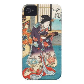 Classic japanese vintage ukiyo-e geisha Utagawa iPhone 4 Covers