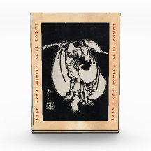 Classic japanese vintage ukiyo-e wandering poet acrylic award