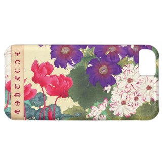 Classic japanese vintage watercolor flowers art cover for iPhone 5C