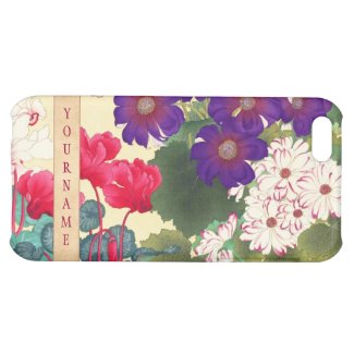 Classic japanese vintage watercolor flowers art cover for iPhone 5C