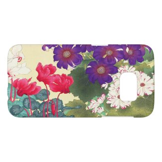 Classic japanese vintage watercolor flowers art samsung galaxy s7 case