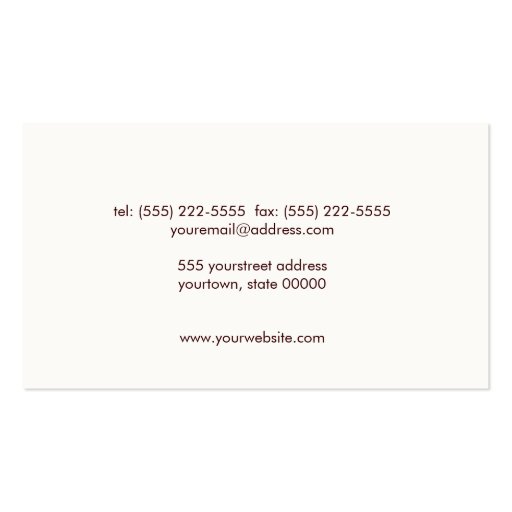 Classic Justice Scale Brown Leather Look Attorney Business Card Template (back side)
