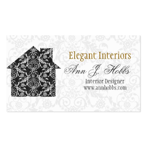 Classic Lace House Interior Designer Business Card (front side)