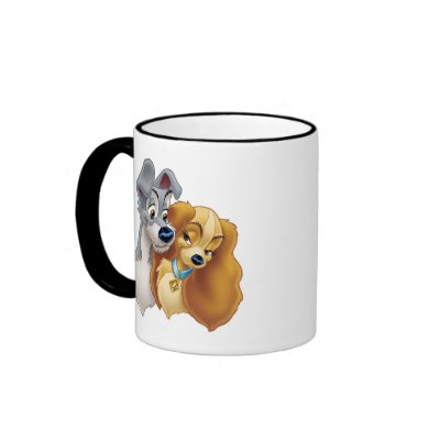 Classic Lady and the Tramp Snuggling Disney mugs