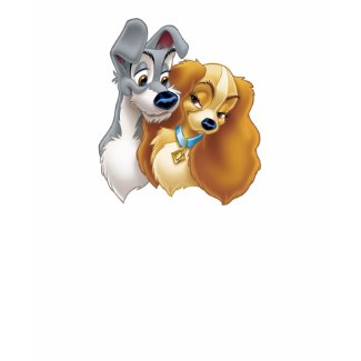 Classic Lady and the Tramp Snuggling Disney shirt