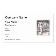 Classic Lady of Shalott Tangled in Webs Business Card Template