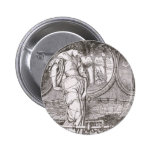 Classic Lady of Shalott Tangled in Webs Button