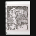 Classic Lady of Shalott Tangled in Webs Spiral Notebooks