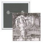 Classic Lady of Shalott Tangled in Webs Pin
