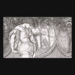Classic Lady of Shalott Tangled in Webs Rectangle Sticker