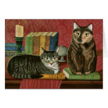 Classic Literary Cats Poe, Dickens Stoker Art Card cards