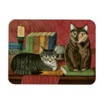 Classic Literary Cats Poe, Dickens, Stoker, Magnet magnets