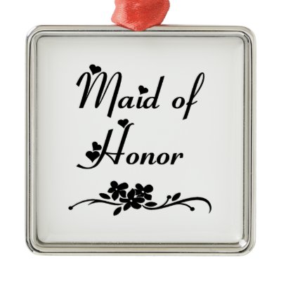 Classic Maid Of Honor Ornaments