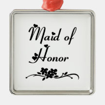 Classic Maid Of Honor Ornaments