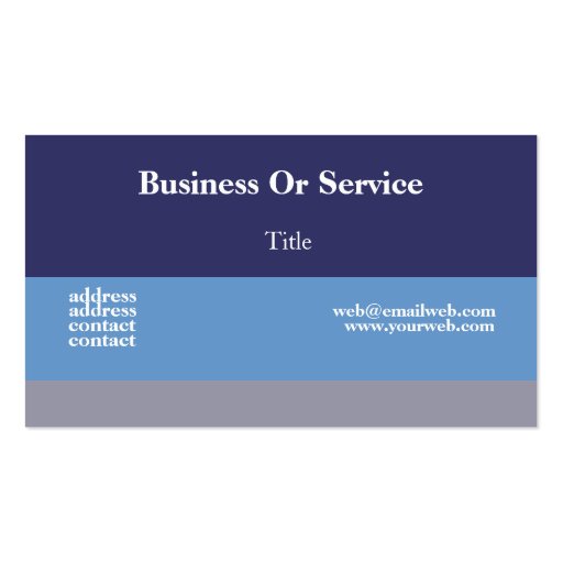 Classic Marketing Royal Blue Business Cards (back side)