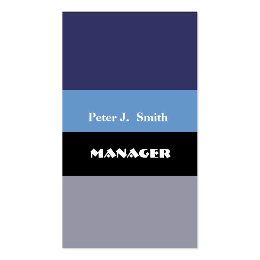 Classic Marketing Royal Blue Business Cards (front side)