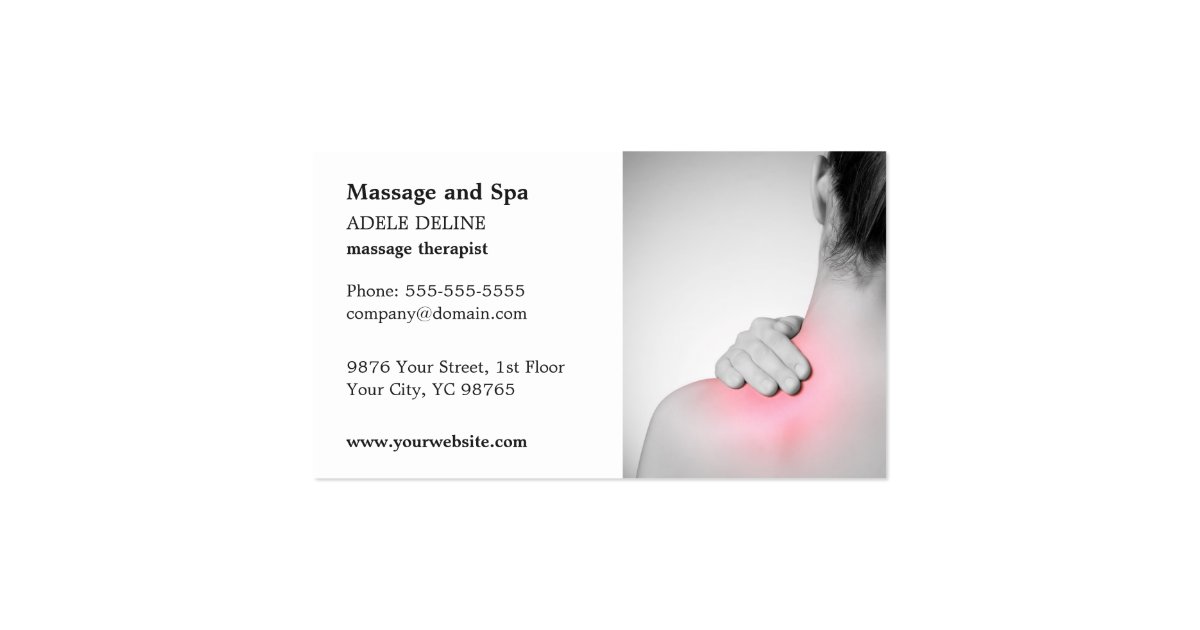 Classic Massage Therapist Business Card Template Zazzle