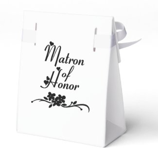 Classic Matron of Honor Party Favor Boxes