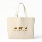 jumbotote - A Pig / Pork, A Cow / Beef, and a Chicken all adorn this classic Meatatarian design.  Perfect for the meat eating Meatatarian in your life.: Sizes  Available colors: natural