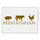  - A Pig / Pork, A Cow / Beef, and a Chicken all adorn this classic Meatatarian design.  Perfect for the meat eating Meatatarian in your life.: Sizes 