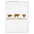  - A Pig / Pork, A Cow / Beef, and a Chicken all adorn this classic Meatatarian design.  Perfect for the meat eating Meatatarian in your life.: Sizes 