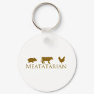 round_keychain - A Pig / Pork, A Cow / Beef, and a Chicken all adorn this classic Meatatarian design.  Perfect for the meat eating Meatatarian in your life.: Sizes 