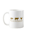 basic_mug - A Pig / Pork, A Cow / Beef, and a Chicken all adorn this classic Meatatarian design.  Perfect for the meat eating Meatatarian in your life.: Sizes  Available colors: white