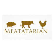 Classic Meatatarian Customized Photo Card