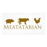 Classic Meatatarian Customized Photo Card