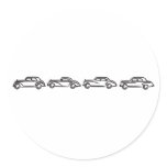 Classic Mercedes Lineup Sticker