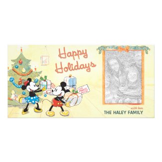 Classic Mickey & Minnie Holiday Photo Card
