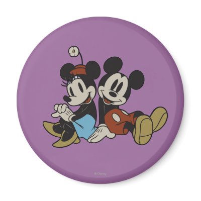 Classic Mickey Mouse and Minnie Mouse magnets