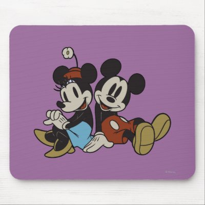 Classic Mickey Mouse and Minnie Mouse mousepads