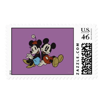 Classic Mickey Mouse and Minnie Mouse stamps