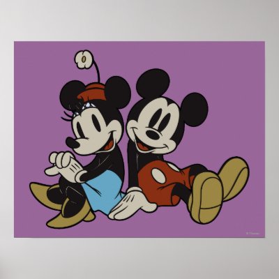 Classic Mickey Mouse and Minnie Mouse posters