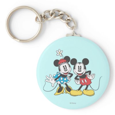 Classic Mickey Mouse & Minnie keychains