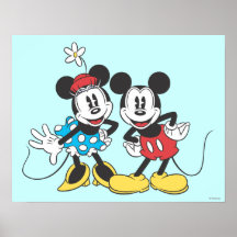 Classic Mickey Mouse & Minnie Poster