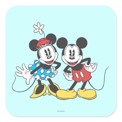 Classic Mickey Mouse & Minnie stickers