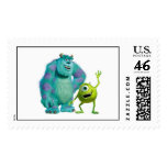 Classic Mike & Sully Waving Disney Stamp