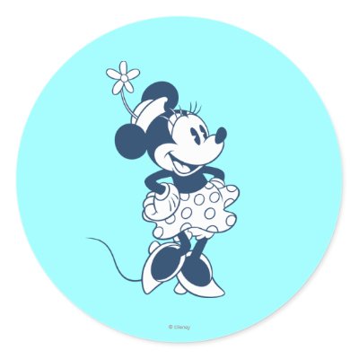 Classic Minnie Mouse Blue 1 stickers