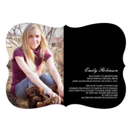 Classic Modern Grad Announcement
