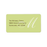 Classic Monogram Address Labels - Lime