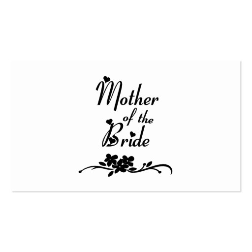 Classic Mother of the Bride Business Card Template (front side)
